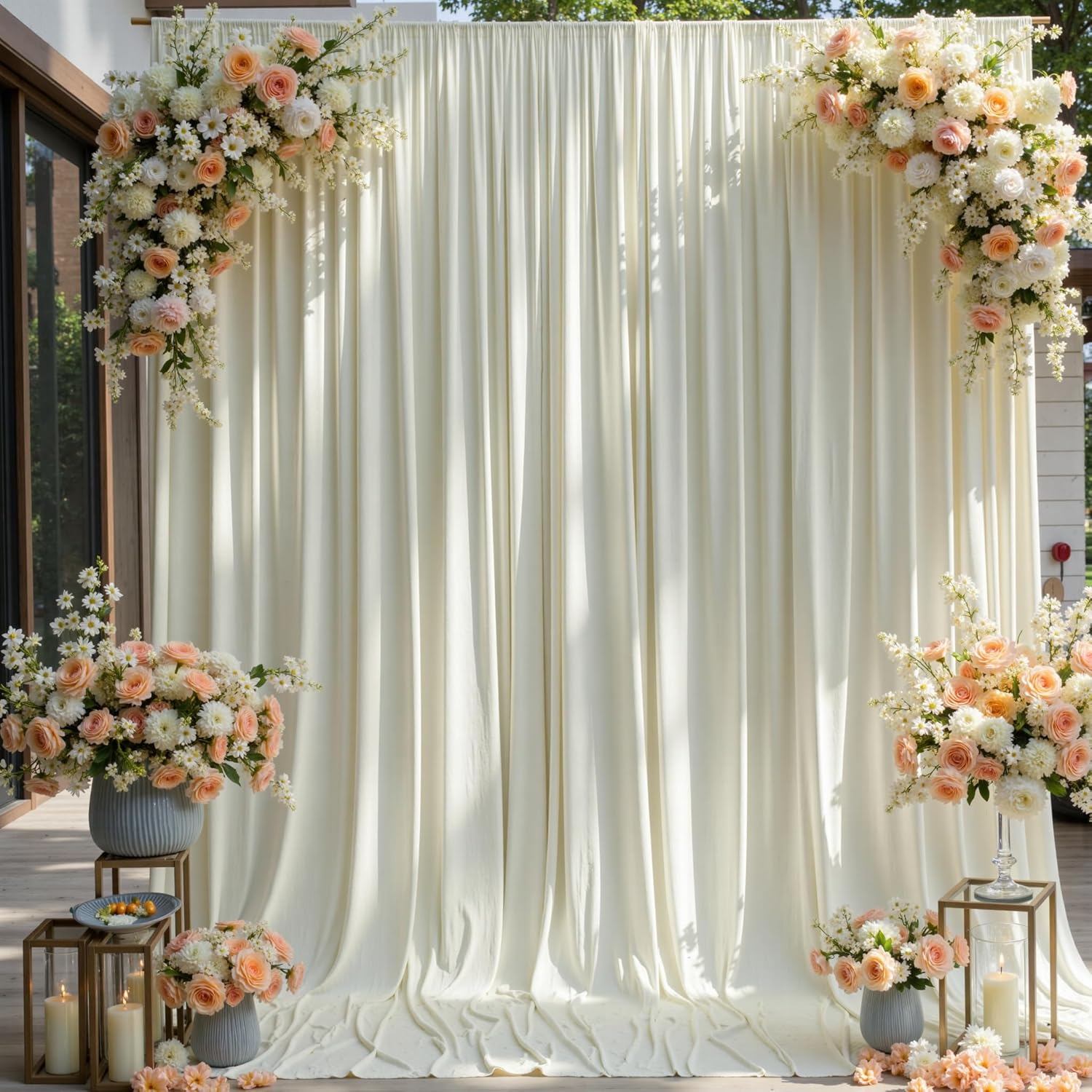 Wrinkle Free Backdrop Curtain  - Office Tech Background review and price