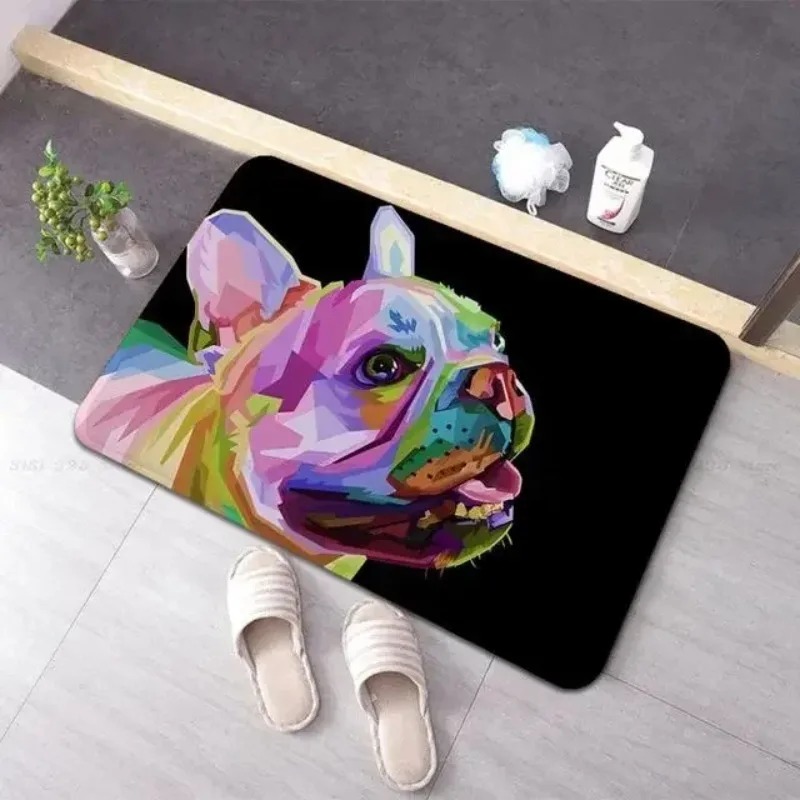 Abstract Topo Doormat Neon Blu - Office Tech Background review and price