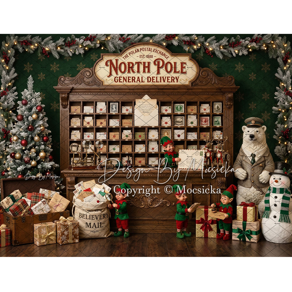 Mocsicka Christmas North Pole  - Office Tech Background review and price